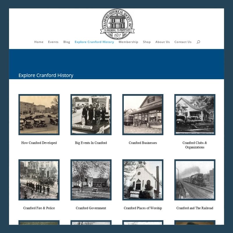 Cranford Historical Society Launches New Website